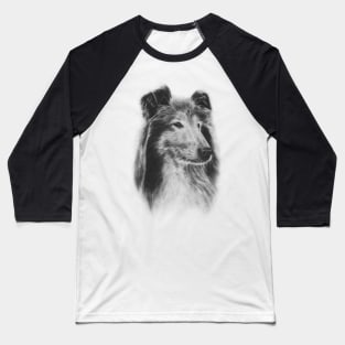 Rough Collie Dog Baseball T-Shirt